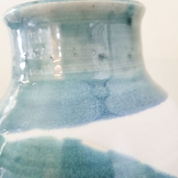 Vintage prispot porcelain drip glass vase - Picture 7 of 7